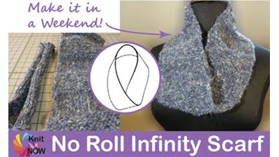 Machine Knit No Roll Infinity Scarf