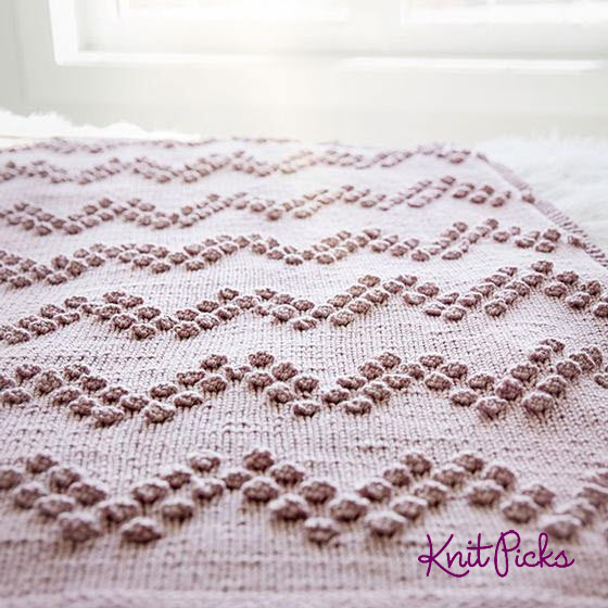 Chevron Bobble Blanket