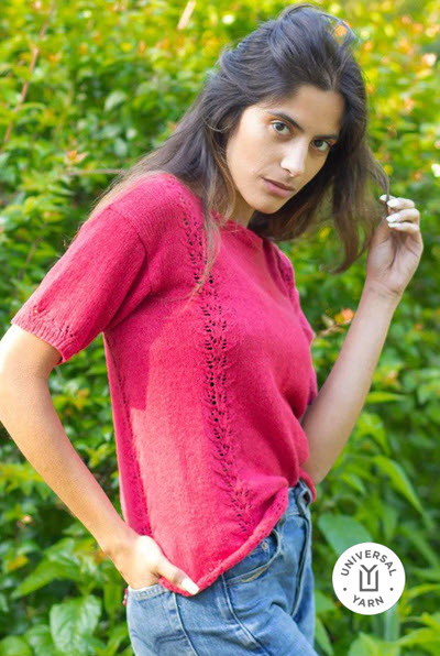 Crimson Tee|Pullover MK pattern
