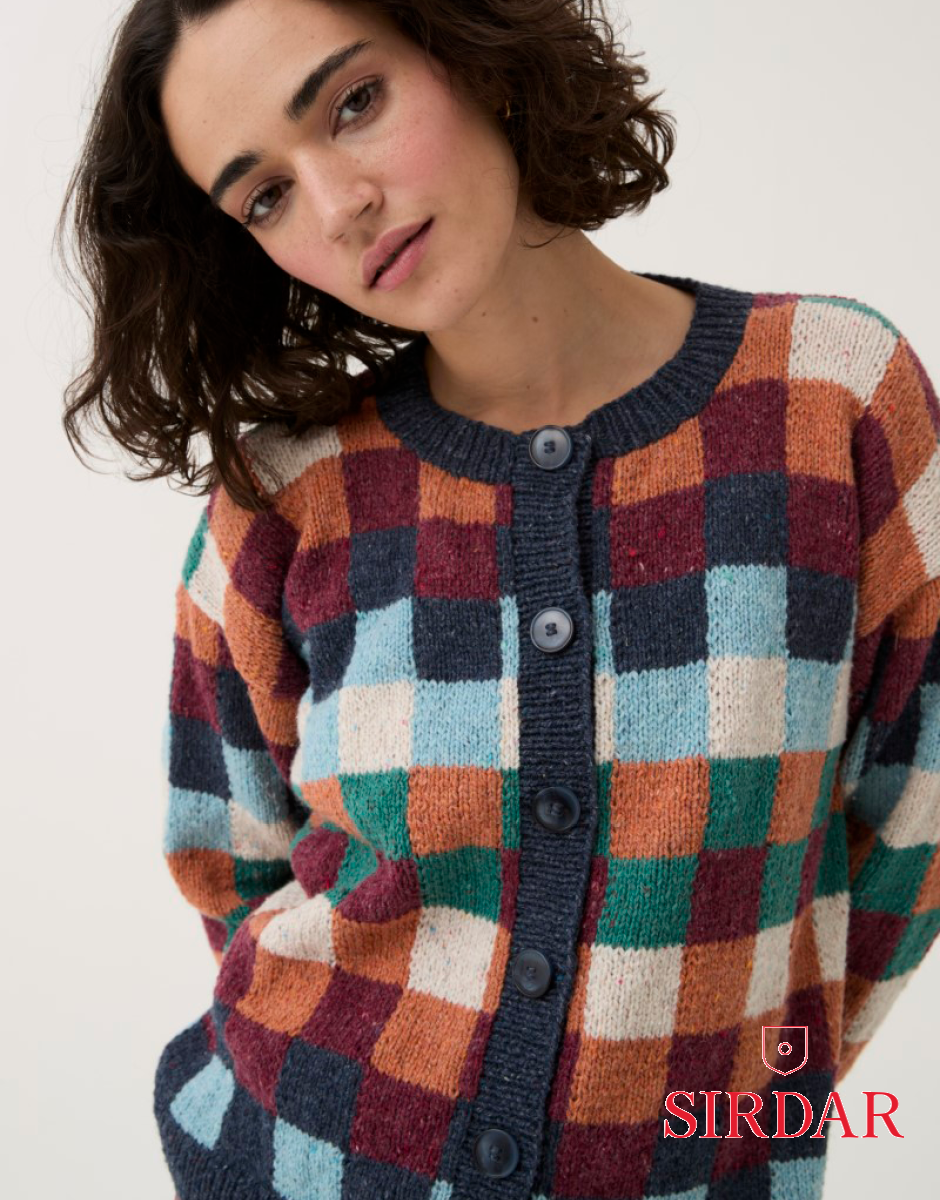 Checkerboard Cardigan|Cardigan MK pattern