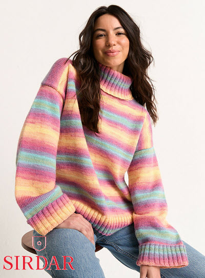 Hayfield Spirit Turtleneck|Pullover MK pattern